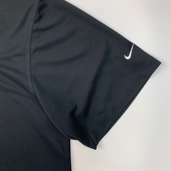Nike Polo Shirt Mens XXL 2XL Black Golf Dri Fit Micro Pique Performance - Picture 3 of 16